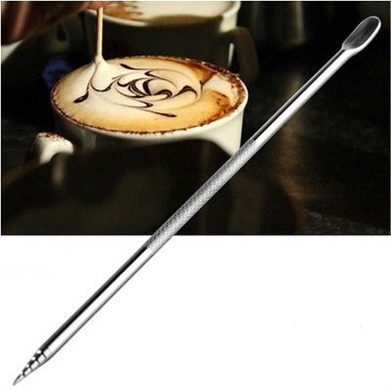 Kaffekonstnålar penna för att dekorera kaffe barista cappuccino kaffe latte konst hög kvalitet kreativa kaffepinnar p230509