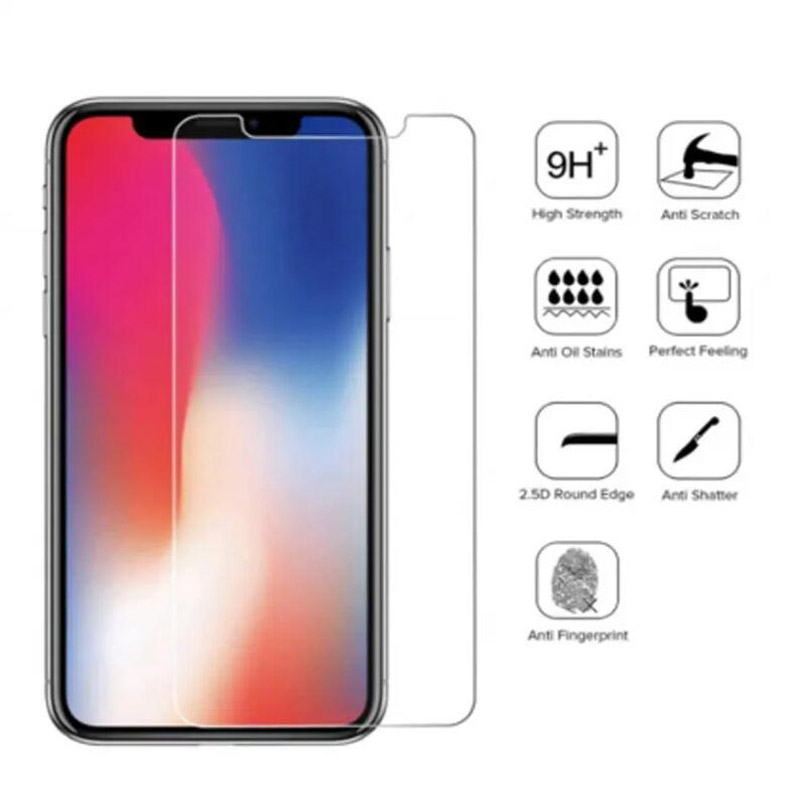 화면 보호기 iPhone 14 13 12 Mini 11 Pro Max X Xs Max 8 7 6 Plus 삼성 A24 A34 A54 A33 A73 A73 A14 A12 A13 5G 강화 필름 0.33mm 종이 상자 포함