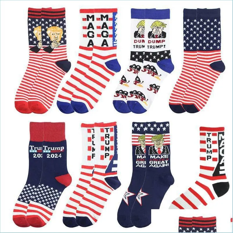 trump 2024 socks make america again favor stockings for adults women men universal cotton sports