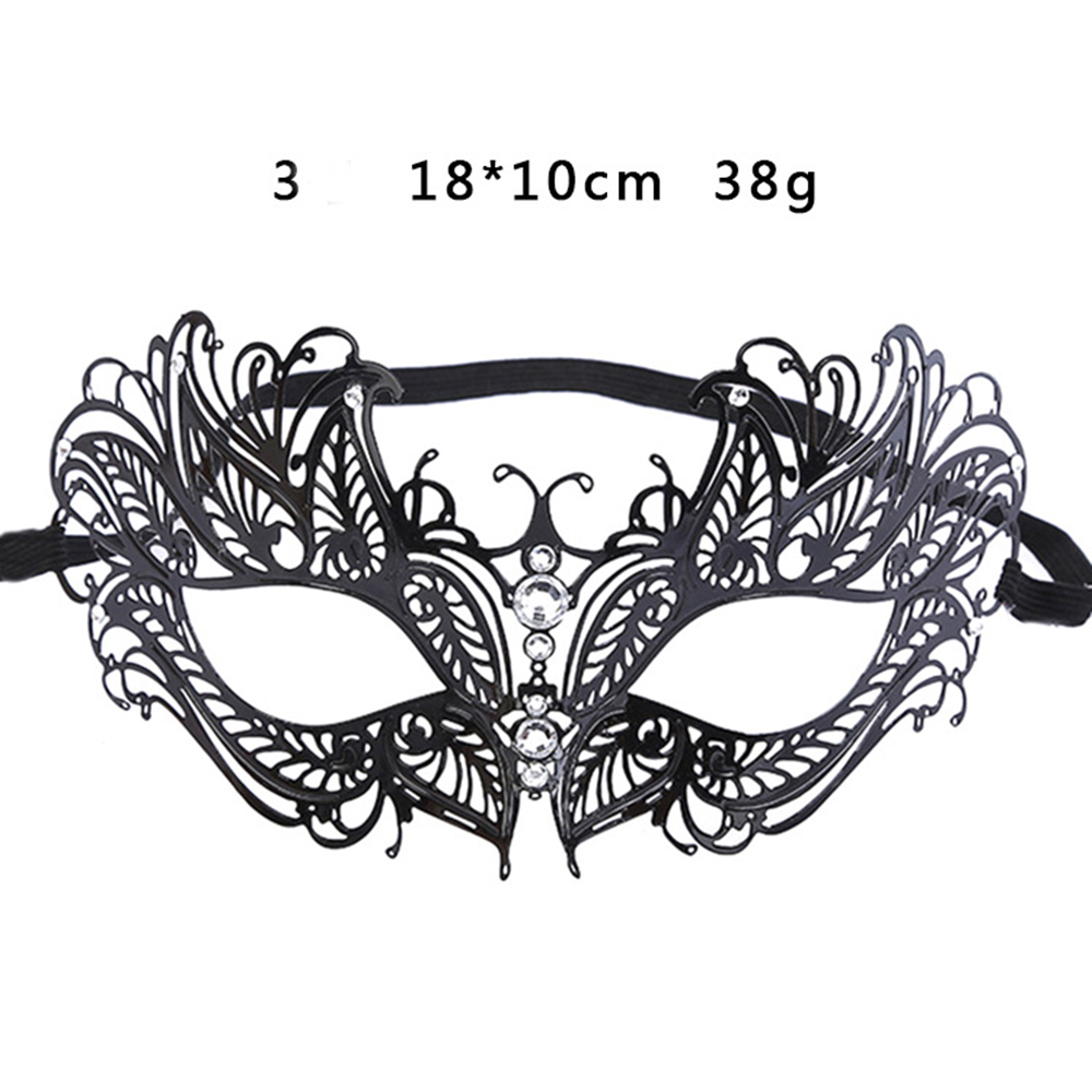 Heiße schwarze Strass-Maske, sexy Styling, Spitze, Augenmaske, Party-Maske, Kronenmaske, sexy Erwachsenenmaske MJ-0003