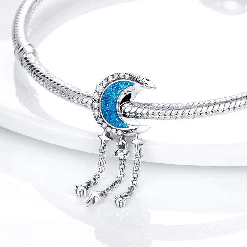 Ciondolo Pandora in argento sterling 925 Mula Ciondolo serie azzurro Ciondolo farfalla in argento Adatto bracciale fai da te Gioielli da donna Accessori moda