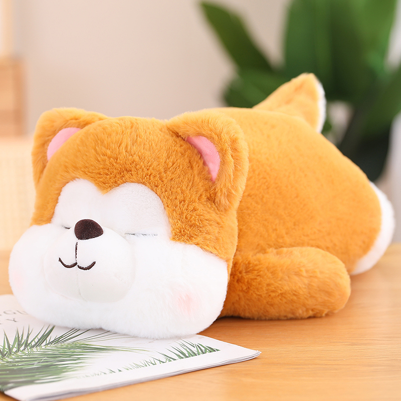 30/45/60 cm mooie pluche panda shiba inu varkenspeelgoed schattig slapende poppen baby kinderen seventen speelgoed gevuld zacht voor kinderen geschenken