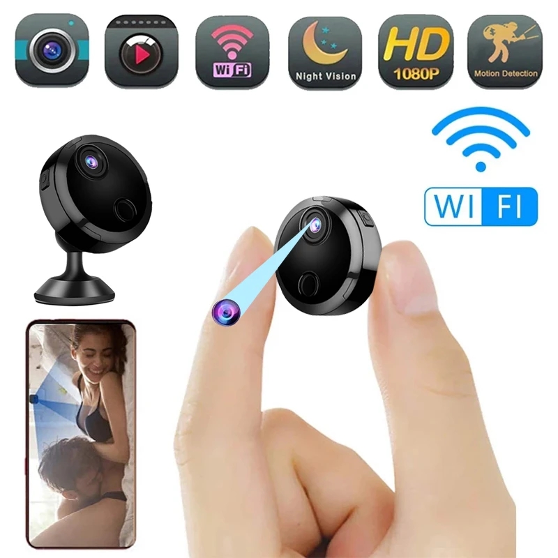 HD 1080P Monitor Mini Camera Night Vision Camcorder Home Security Protection Surveillance Magnetic Wireless WiFi Remote Webcam