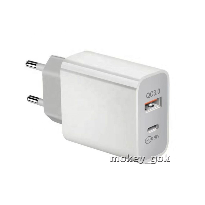 UE UE Plug Adapter USB C Fast Mobile 5V 3A na Android 2A Travel Micro QC 3.0 Wall PD ładowarka USB