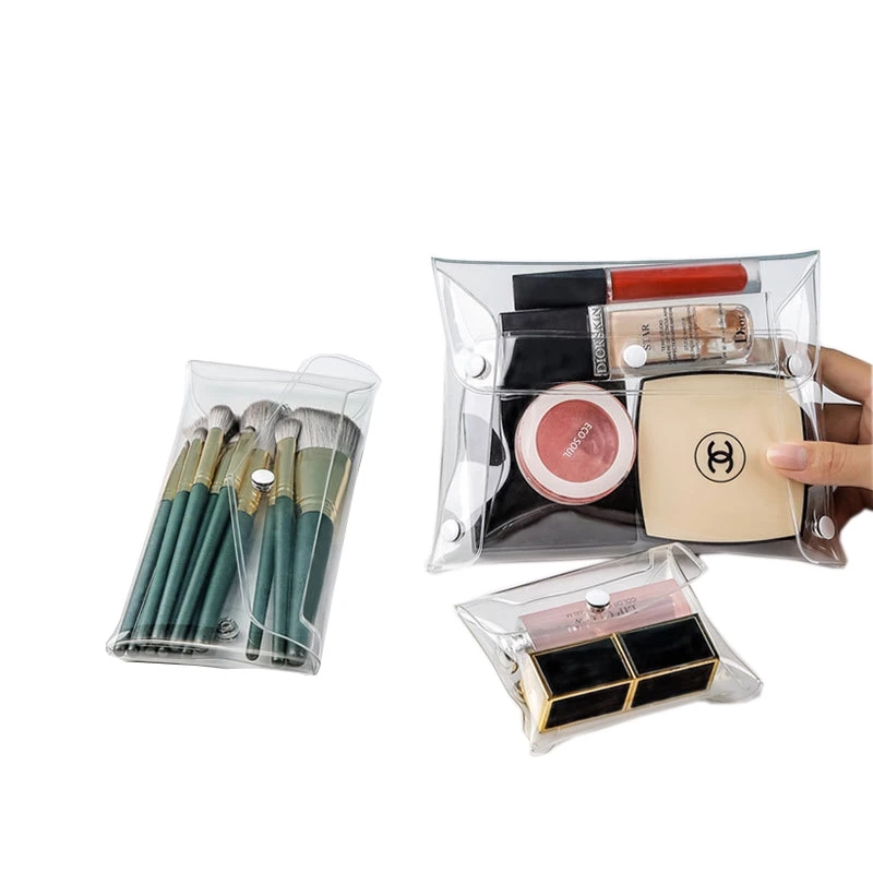 Makeup Bag Clear Organizer Cosmetic Bags Travel Portable Brush Case Storage PVC Transparent Pen Bag Bathroom Wash Bag LX5588