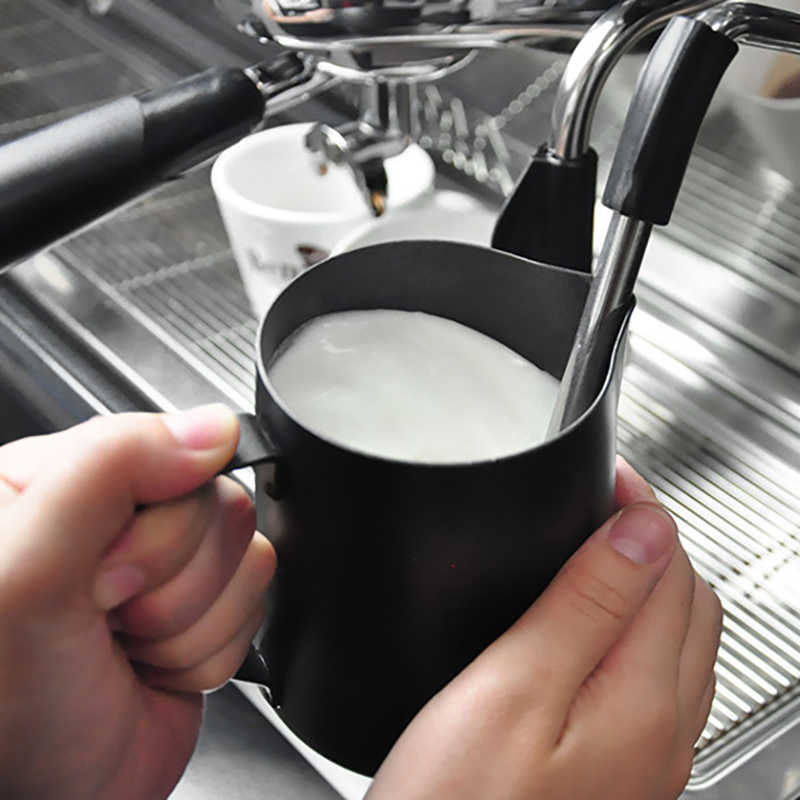 Dzbanki z mlekiem non-klein ze stali nierdzewnej powłoka z mlekiem pieniącą się mleko kawa espresso barista rzemiosło latte cappuccino krem ​​piamowy Producent P230509