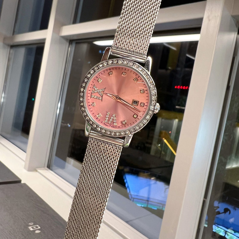 orologi da donna di lusso Orologio da donna con diamanti Top Brand Designer Cinturino in acciaio a maglie 32mm orologi da polso con data automatica da donna di alta qualità Compleanno Natale Regalo la festa della mamma