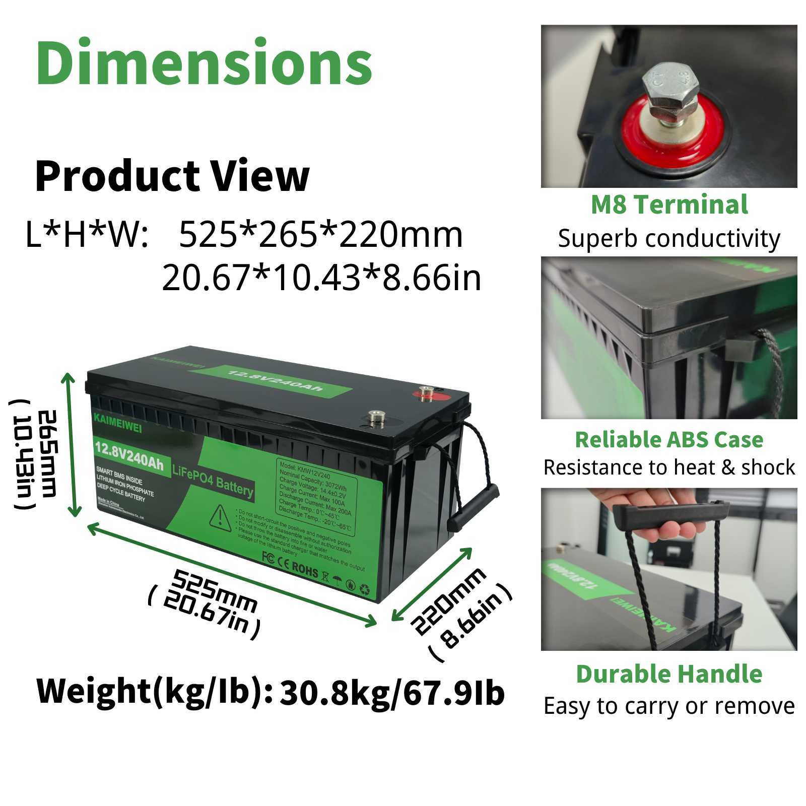 Zapasy UE! Bezcłowy ! 12 V 240AH LifePo4 Pack Bateria Wbudowana bateria fosforanu żelaza BMS dla łodzi słonecznej bez podatku