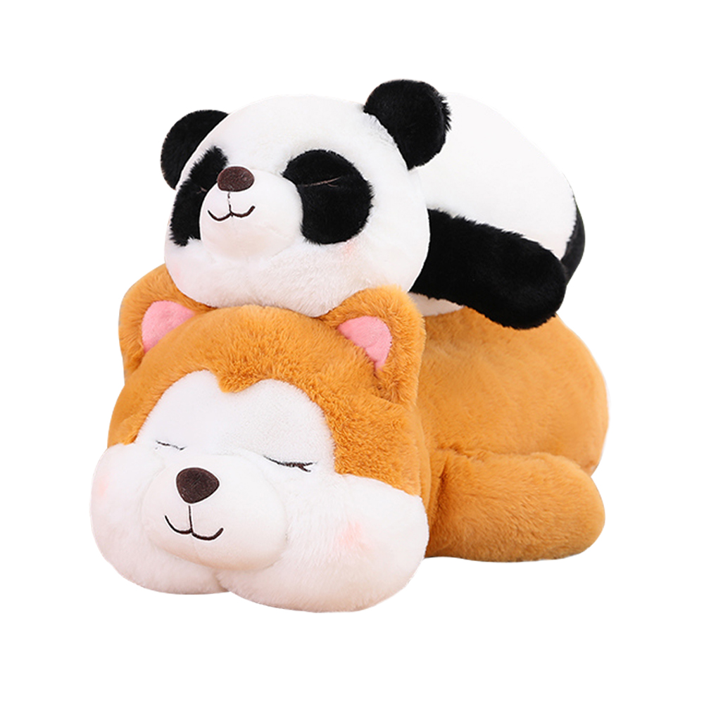 30/45/60 cm mooie pluche panda shiba inu varkenspeelgoed schattig slapende poppen baby kinderen seventen speelgoed gevuld zacht voor kinderen geschenken