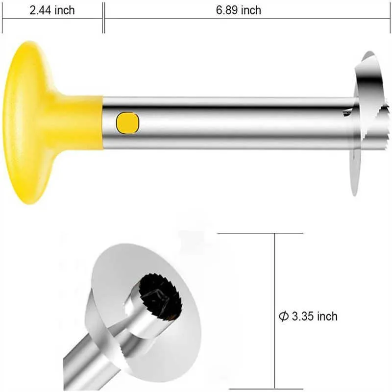 New Pineapple Slicer Peeler Fruit Corer Slicer Pineapple Cutter Stainless Steel Cutter Fruit Cutting Tool Kitchen Utensil Accessorie