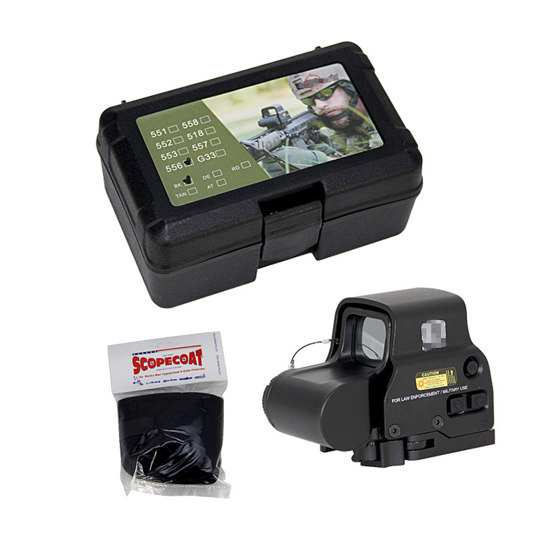 Tactical 558 Red and Green Dot Holographic Reflex Sight T-Dot Weapon Sight Hunting Riflescope med Integrated 5/8 