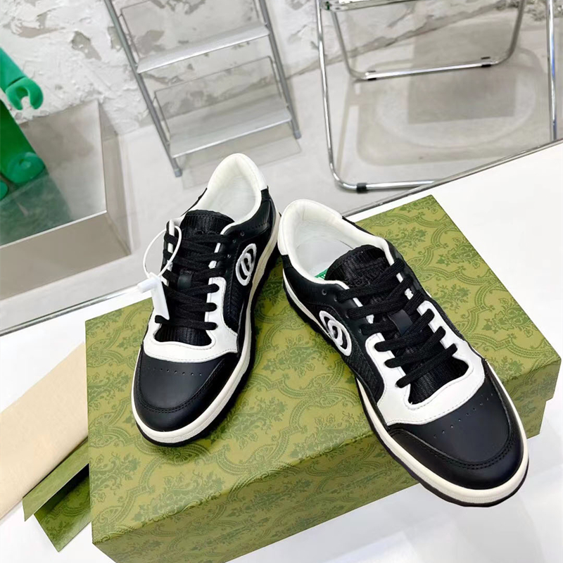 Mode Herren- und Damen-Freizeitschuhe Frühling und Herbst Luxus-Designer-Leder-Sneaker Paar-Stil Retro-kleine schmutzige Schuhe weiße Laufschnürsenkel-Box