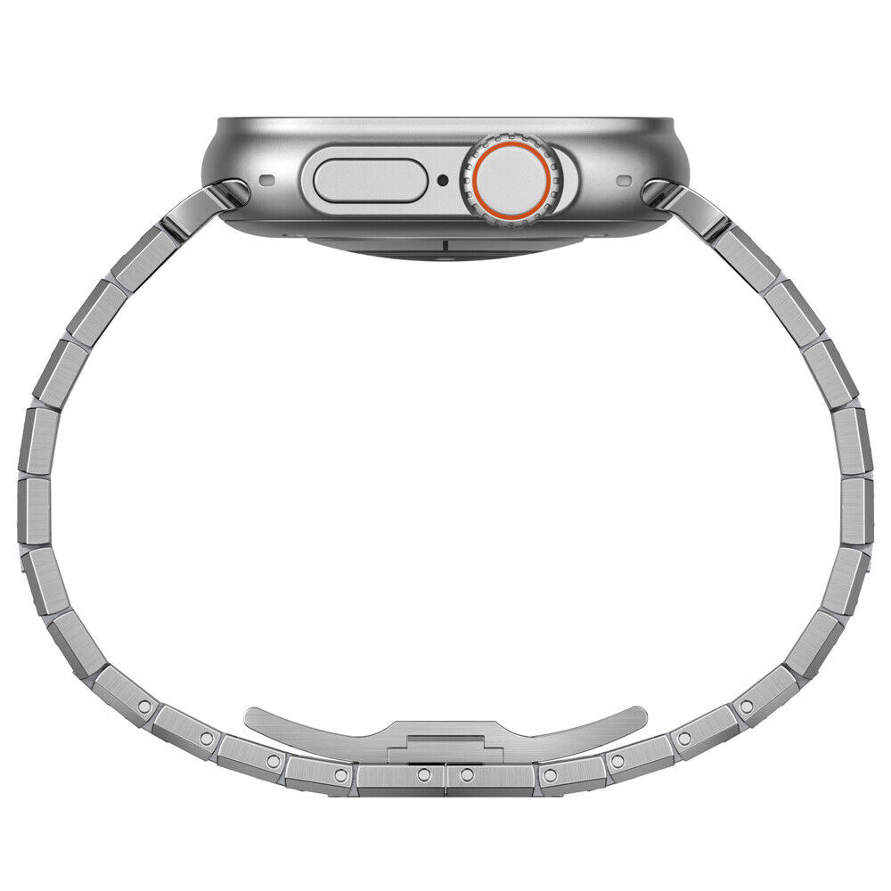 Apple Watchシリーズ8 7 6 5 4 Ultra Bling Emery Band用のプレミアムステンレス鋼AP modキットストラップ