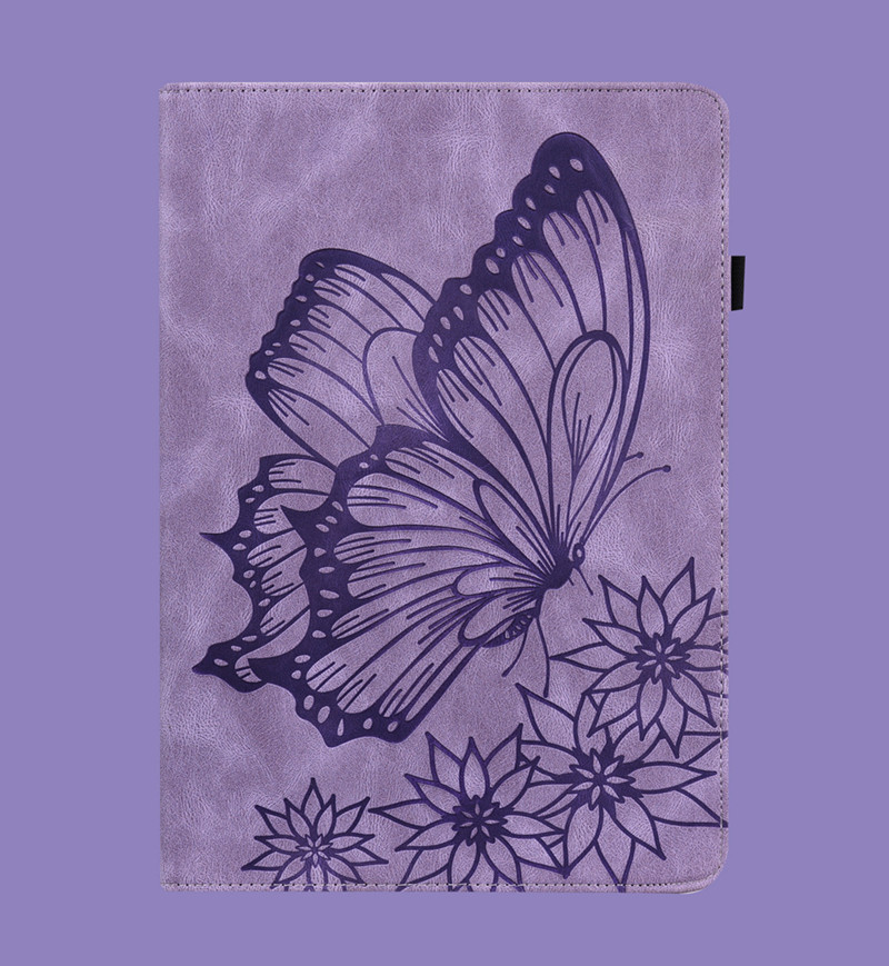 Butterfly Pu Leather iPad Cases Tablett Cover prägling av stötsäkert skydd för iPad min 4 5 6 9.7 10.2 10.5 10.9 11 Air 2 3 4 10: e