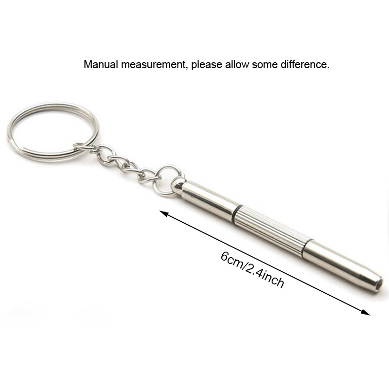 Portable 3 en 1 Eyeglass Tournevis de lunettes de soleil métalliste Bijoux Electronics Toy Repair Tool Tools Multifinectional Keychain Mini Hand Tools W0014