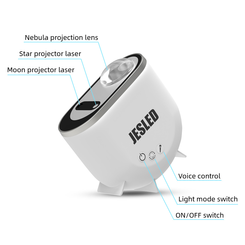 Star Projecteur Night Light, LED Galaxy Aurora Effet, télécommande Bluetooth en haut-parleur, 6 bruit blanc, Light Starry Moon For Kids Room, Party, Games Room Decor