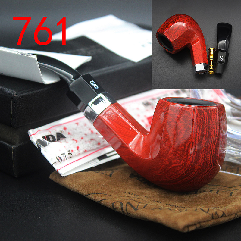 Smoking Pipes Redwood grain color octagonal bakelite tobacco pipe cleaning type copper core filter pipe