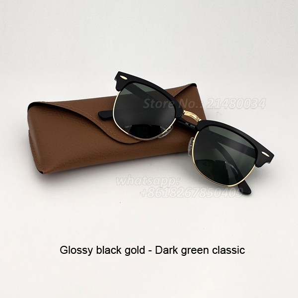 Mens fashion club sunglasses master womens design flash classic sunglass vintage 51mm sun glasses uv400 protection glass lenses men women with free leather case