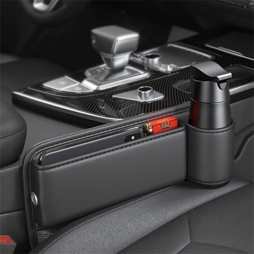 New Car Seat Gap Storage Box Multifunction Auto Seat Central Control Storage Bag With Cup Holder Car Interior Crevice Organizer