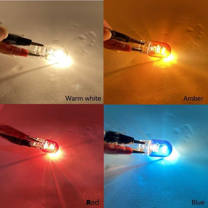 Nouveau 10 pièces T20 W21W 582 7440 T20 W21/5W 580 7443 verre rouge 12V 21W 21/5W Super blanc ambre bleu voiture Signal lampe Auto ampoule