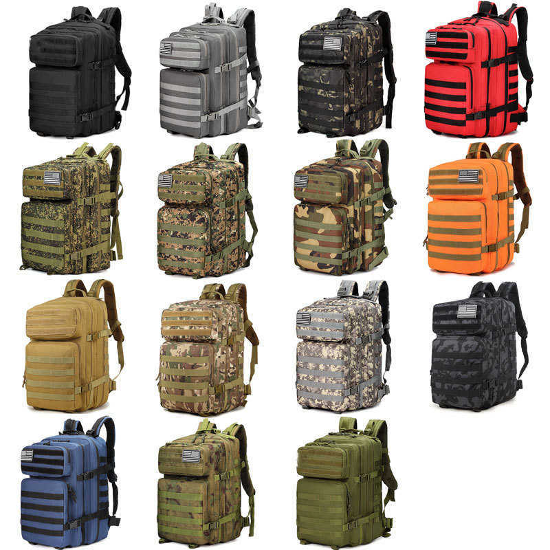 Backpacking Packs Zaino outdoor di grande capacità multifunzionale mimetico militare zaino tattico sport alpinismo zaini da campeggio P230510