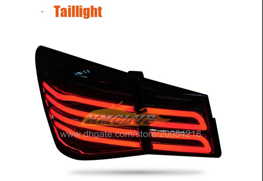 Style de voiture feu arrière LED pour Chevrolet Cruze 2009-2014 feu arrière feu arrière DRL + clignotant dynamique + frein + marche arrière 09 10 11 12 13 14 2009 2010 2011 2012 2013 2014 lumières