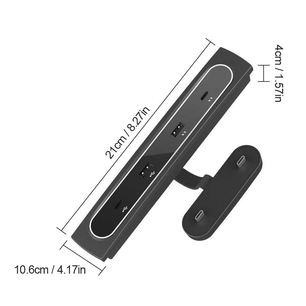 New For Tesla Model 3 Model Y 4 In 1 27W Fast Charger 4 Ports USB Hub Docking Station Car Adapter Charger Powered Splitter Extension