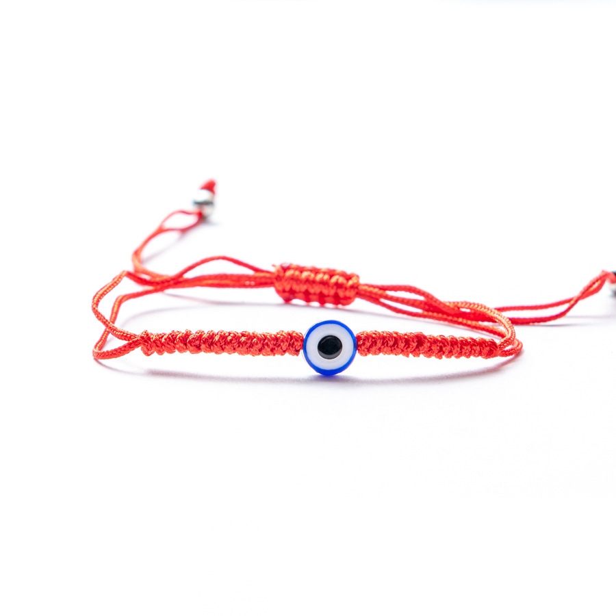 Hand-woven Red Rope Blue Evil Eye Charm Bracelet Children