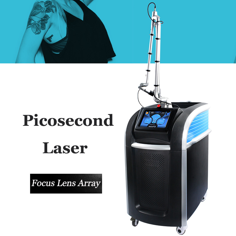 Pico-Laser Q-Schalter und YAG-Tattoo entfernen Flecken Melasma Picolaser Sommersprossenentfernung Honeycomb-Laser 755-nm-Speckle-Hyperpigment-Behandlungsmaschinen