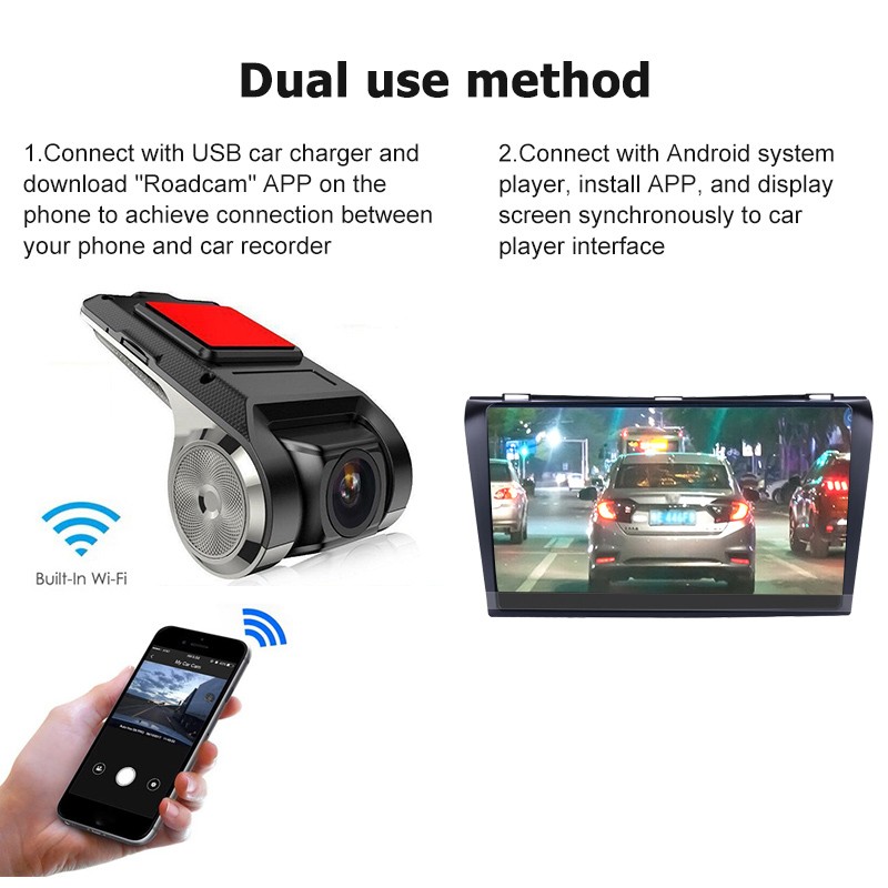 Auto Dvr HD USB Wifi Auto Dash DVR Rekord Vorne Kamera Video 170 Auto Recorder Für Android Radio Multimedia Player überwachung ADAS