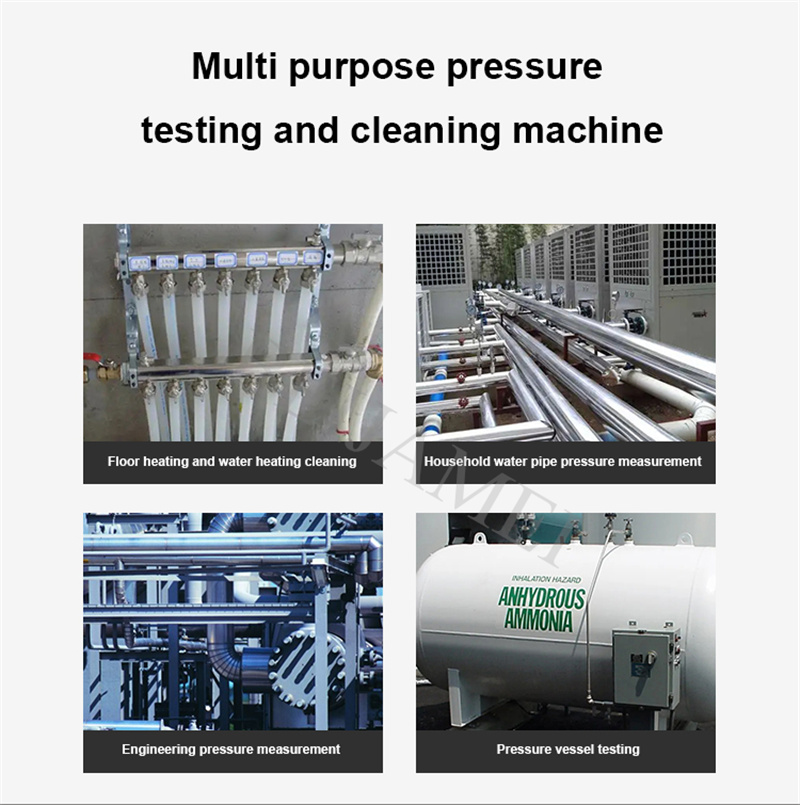 Electric Pressure Test Pump High Pressure Floor Heating Cleaning Machine Electric Pressure Pump PVC Pipeline Pressure Tester 180L/H