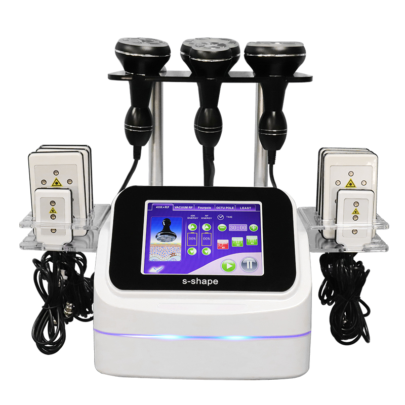 Nyaste bantningsmaskin 5 i 1 Ultraljudskavitation RF Vakuum Radiofrekvens Lyftande Lipo Laser Body Sculpting Drawing Fat Removal Beauty Machine