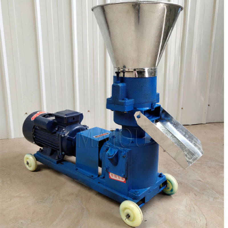 100kg/h-200kg/h Pellet Machine Pelletizer Mangimi animali Alimentare Pellet Che fa macchina Agricoltura Granulatore di particelle brucianti senza motore