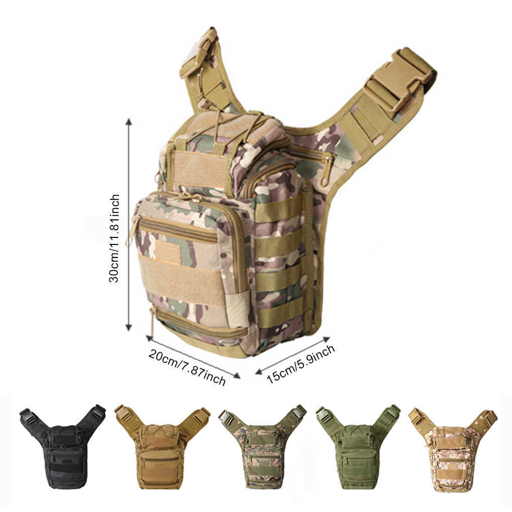 Pacote de mochila Camuflagem Sacos de peito de vários bolsos elegantes água impermeável