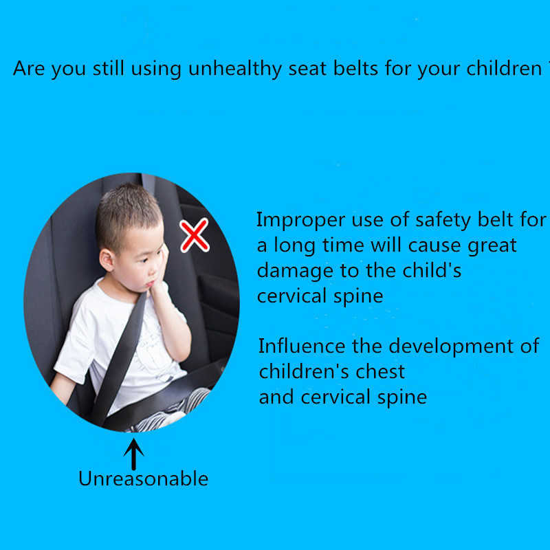 Ny universell bilsäkert säkerhetsbälte täcker mjuk justerbar triangel säkerhetssäkert bälte klämmor skydd för baby barnbälten