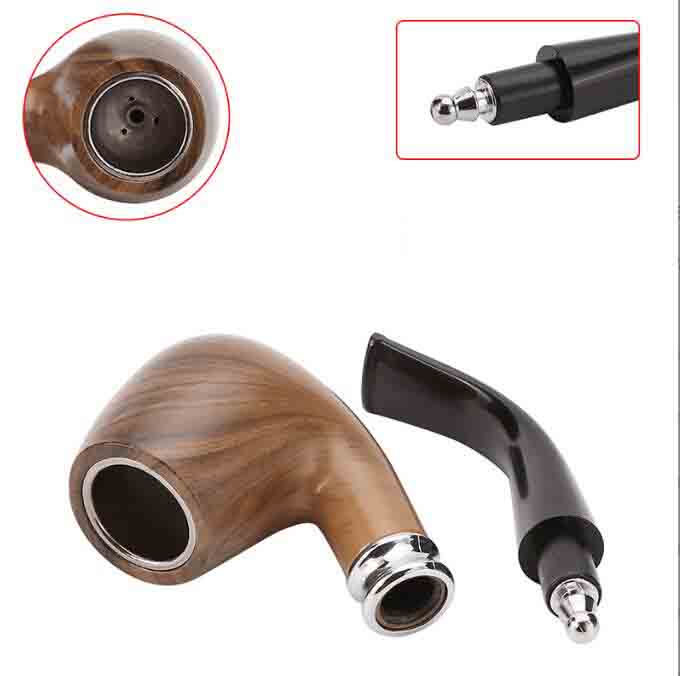 Ultimo colore di legno Resina acrilica Mano Tabacco da fumo Set di pipe con rete Schermo pulitore Accessori utensili coltelli 6 stili