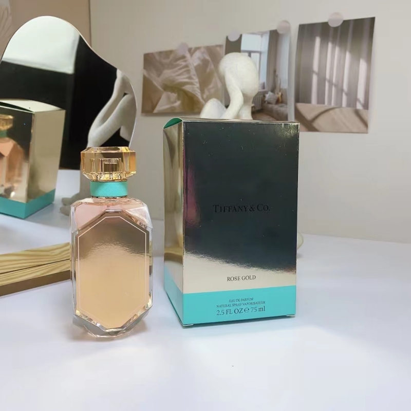 2.5OZ 75ML Perfume para hombres Mujeres Oro rosa Diamante Eau de Parfum Aroma de larga duración Extra Rendimiento Perfume de alto rendimiento