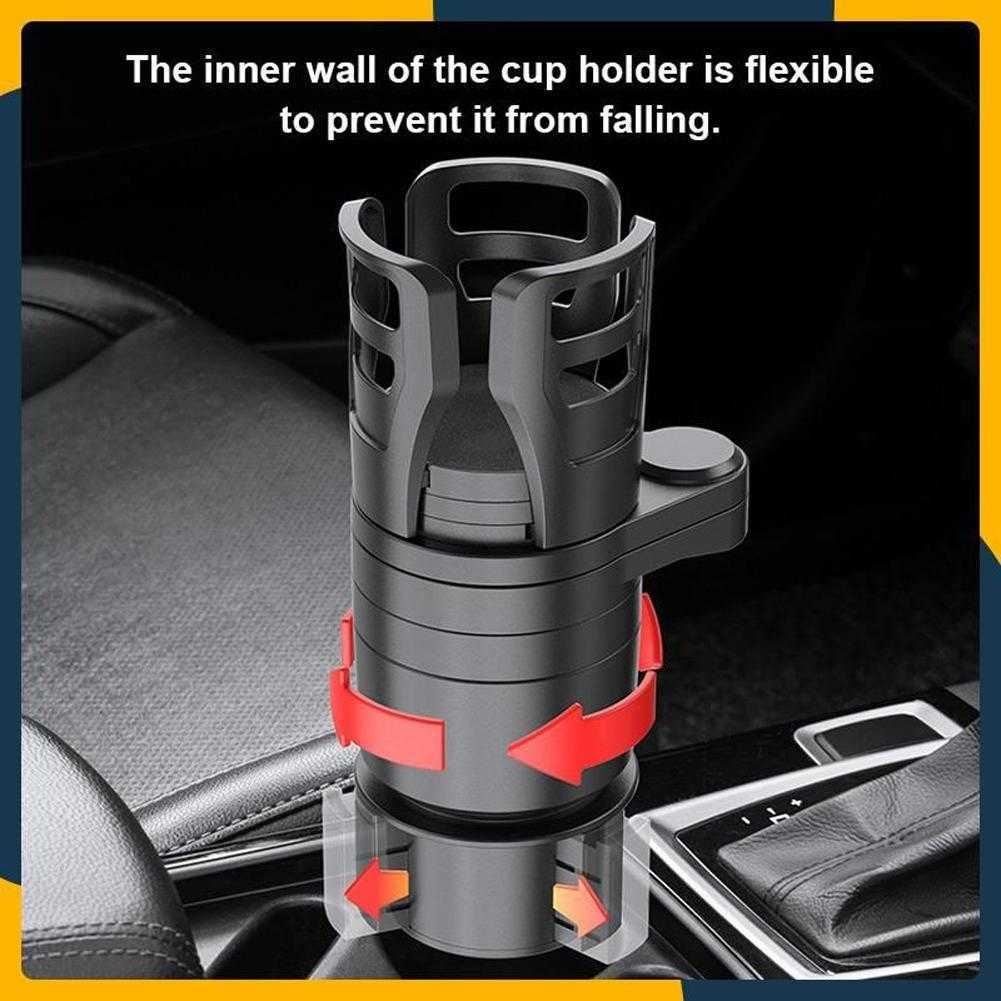 Yeni 4 arada 1 çok fonksiyonlu ayarlanabilir araba bardağı tutucu genişletici adaptör taban tepsisi araba içecek fincan şişe tutucu otomobil araba standı organizatör
