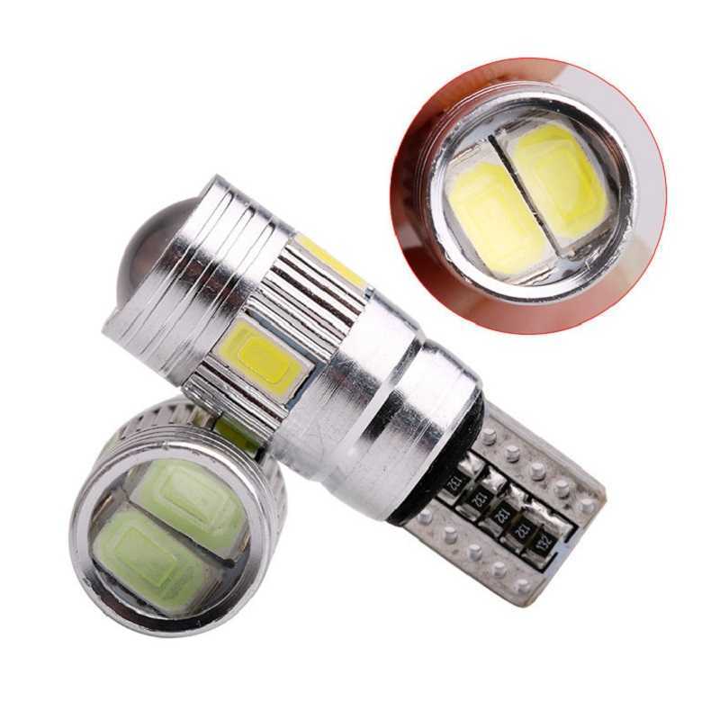 Yeni Araba 5W5 LED ampul T10 W5W LED Sinyal Işık Kanbus 12V 6000K Otomatik Claerance Kama Yan Ters Lambalar 5630 6SMD MAVİ Hata