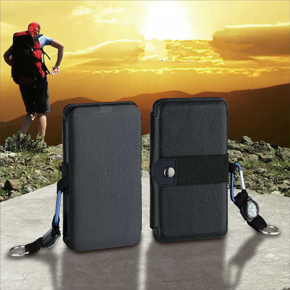 Outdoor Bags Outdoor Folding Solar Panel Portable Charger 5V 2.1A USB Output Devices Camping Hiking Backpack Travel Power Supply For Smartphones P230510