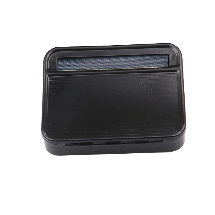 Smoking Pipes 70MM Black Leather Metal Cigarette Case