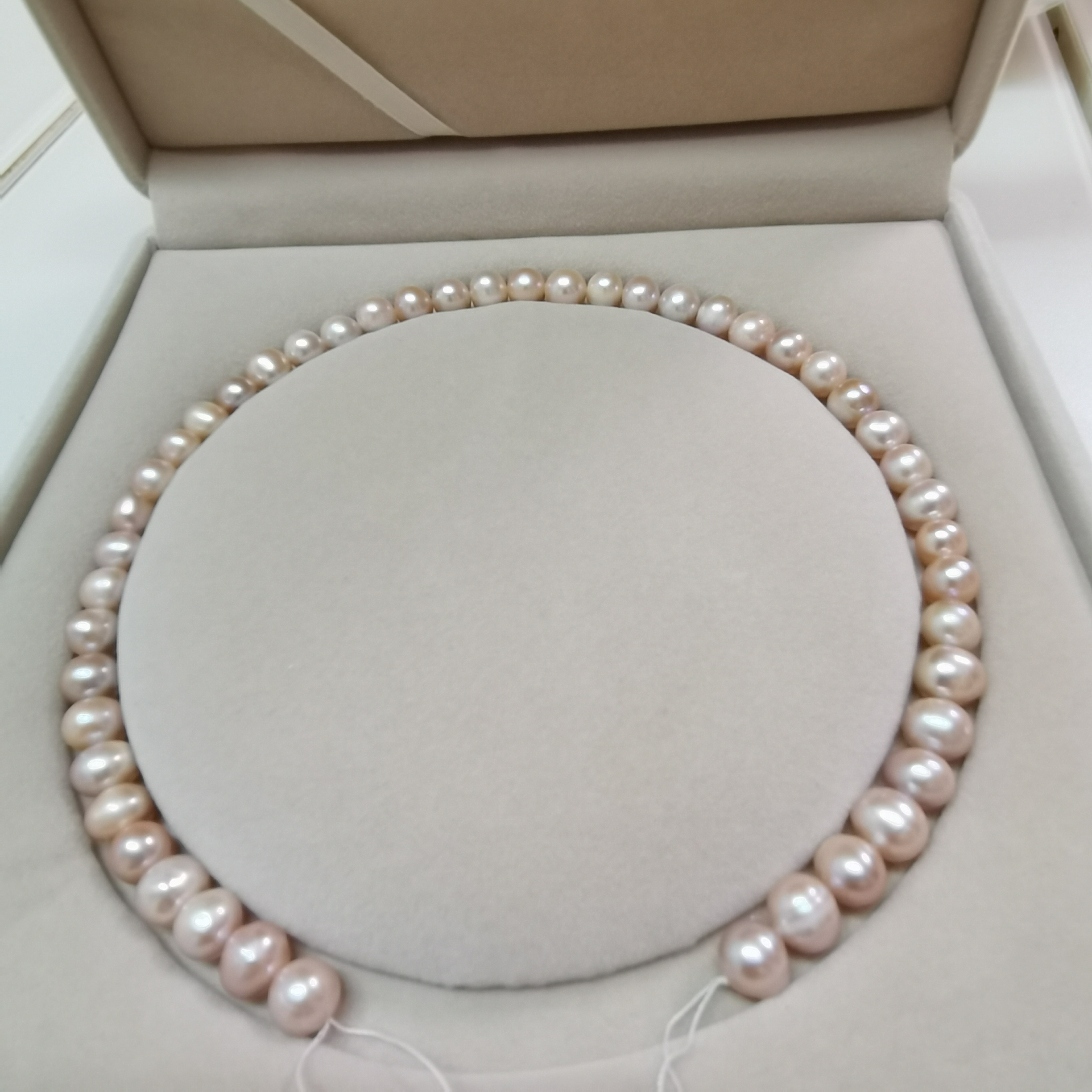 Łańcuchy hurtowe różowe fiolet 9-10 mm prawie okrągłe pasmo perłowe słodkowodne 14 cali do tworzenia biżuterii