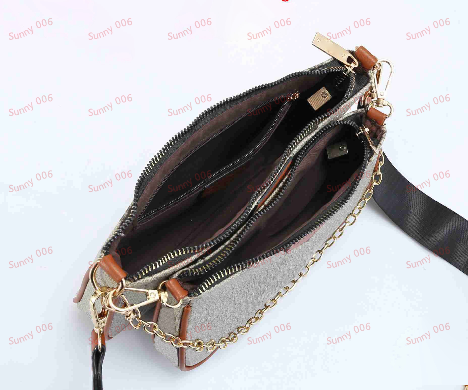 Light Glue Black Brown Cross Body Bag Chain Carrying Bags Designer Small Circular Wallet Key Pouch Luxury New Coin Purse Pendant