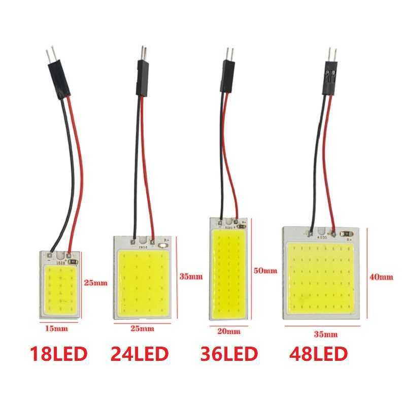 新しいスーパーホワイトT10 W5Wオートインテリアリーディングランプバルブライトドームドームフェストゥーンビークルコブ18SMD 24SMD 36SMD 48SMDカーLEDパネル