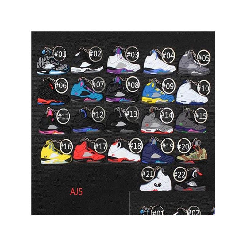 Sleutelhangers Lanyards Mini Sile Sneaker Sleutelhanger Vrouw Mannen Kinderen Sleutelhanger Cadeau Designer Schoenen Handtas Ketting Basketbalhouder Drop Del Dhgun