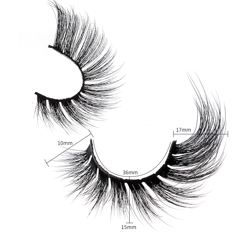 3D faux mink fransar 5 par naturliga falska ögonfransar manga fransar mjuk naturlig realistisk katt/rävögon ögonfransförlängning