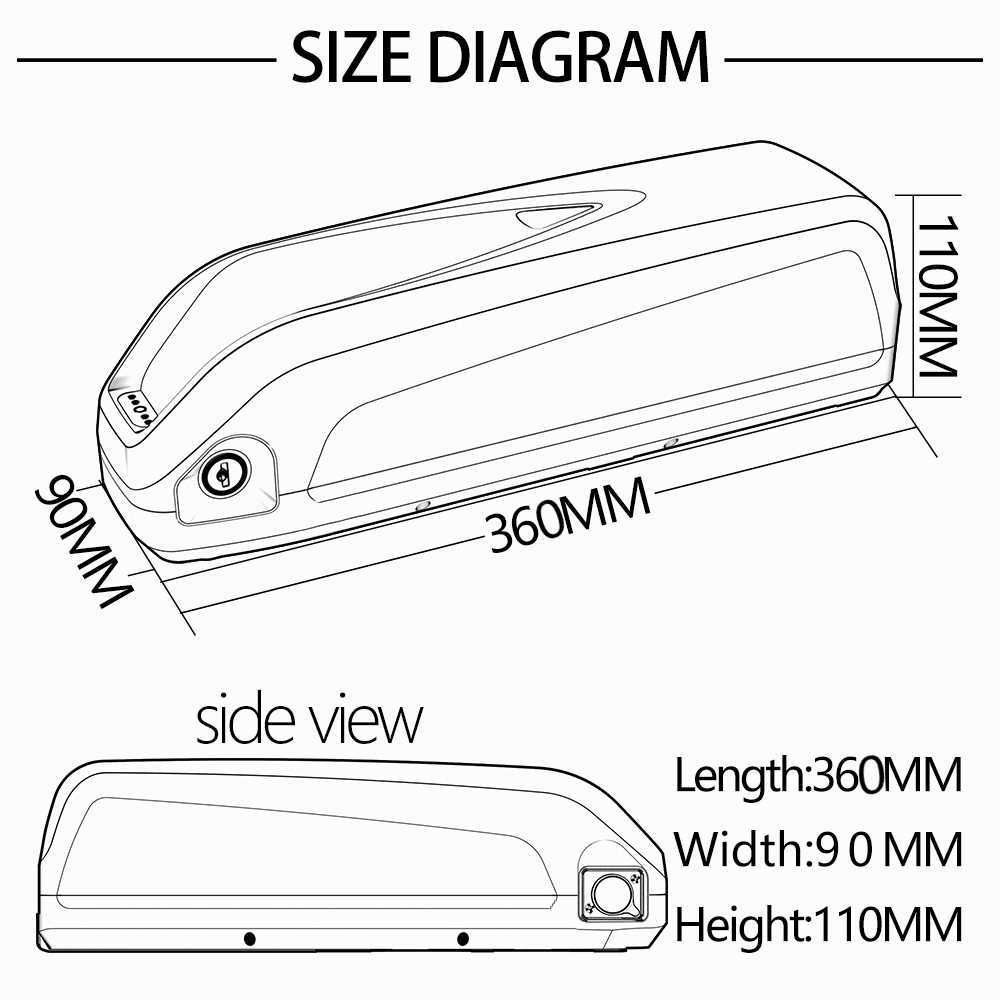 G70 Ebike Battery 48V 17.5Ah Hailong Pack 36V 15Ah Elektrische fiets 18650 Cell 52V 19.2Ah Lithium Ebike Batterij voor Bafang Motor