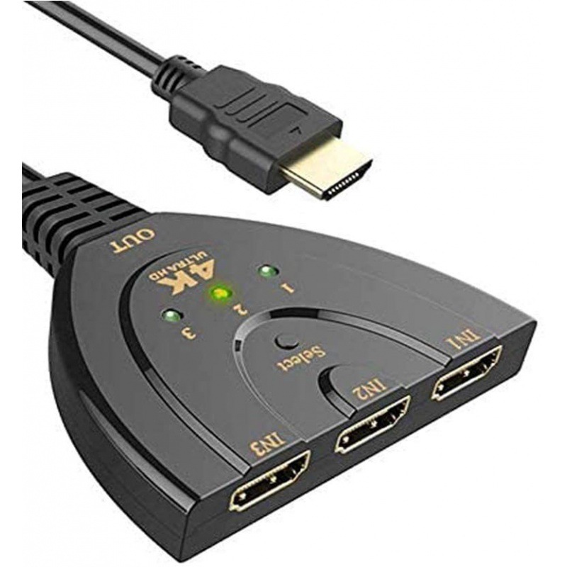 4K*2K 3D Mini 3 PORT-COMPAUTIBLE 1.4 Переключатель 4K SPLITTER 1080P 3 в 1 VITEADAPTER CONVERTER для DVD HDTV XBOX PS3 PS4