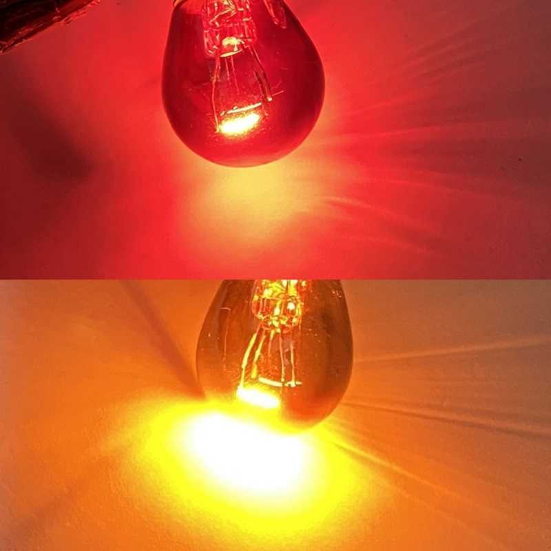 Novo T25 3157 12V 21/5W CROMO CROMO CROMO DE CROGO EXTERNO Bulbo de halogênio Lâmpada de freio Amber Ambar Luz traseira vermelha