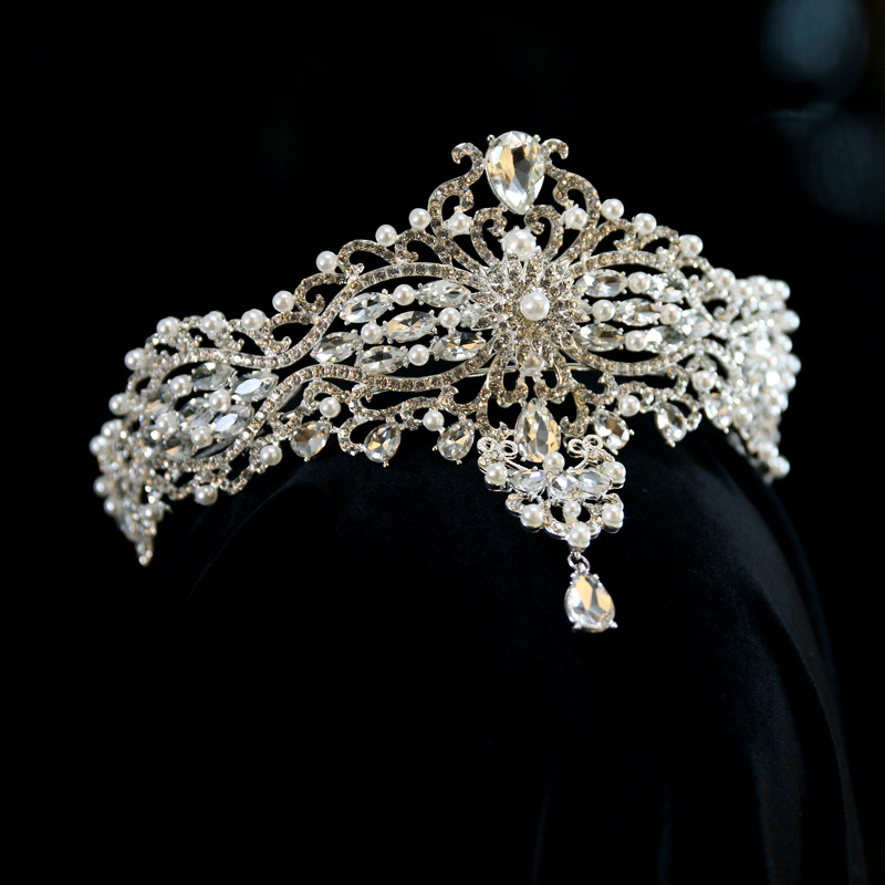 Cristaux Perles Coiffes De Mariée Couronne Diadème De Mariage Accessoires De Cheveux Femmes À La Main Bandeau Ornements Femme De Bal Coiffure Bandeau Chapeaux ZJ11